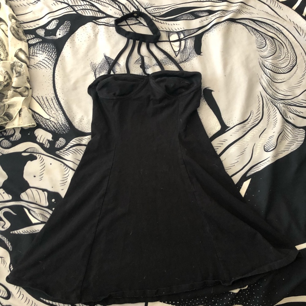 Black Caged Mini Dress